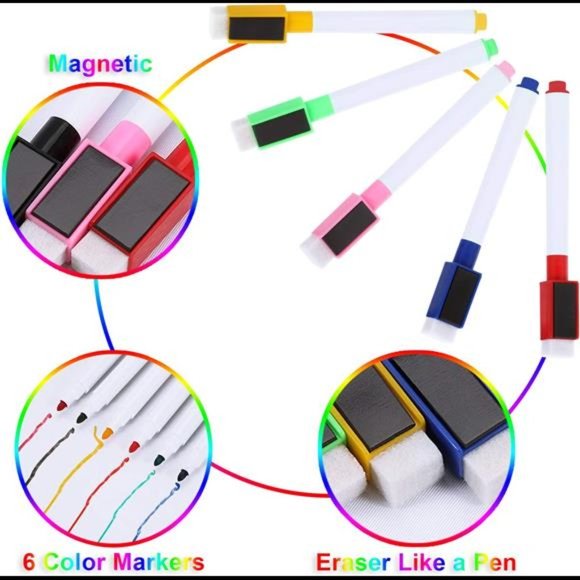 Calendar for Refrigerator Planner, Fridge Magnetic with Six Markers 11.8" x 17" - Picture 5 of 6